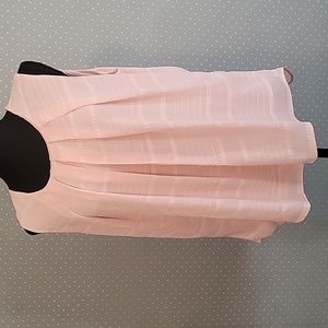 Tommy Hilfiger Women’s Pink Pleat Neck Sleeveless Blouse Sz xl